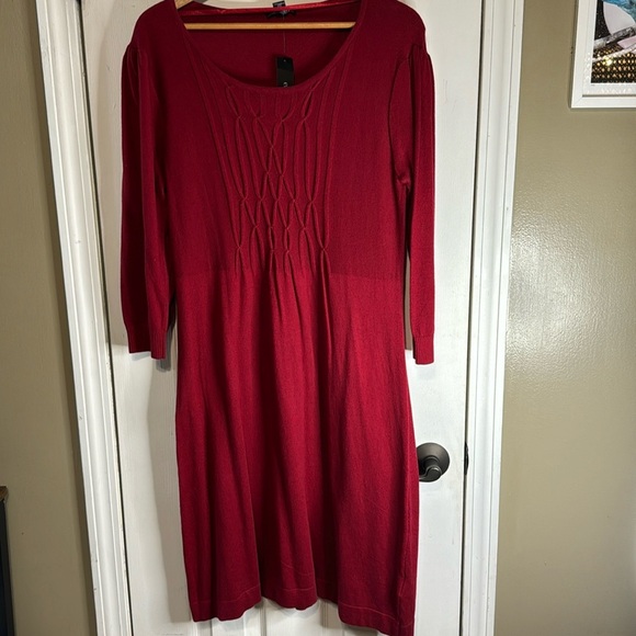 NWT East 5th Sweater Dress Cotton Blend Classic Red Size X-Large - Picture 1 of 8